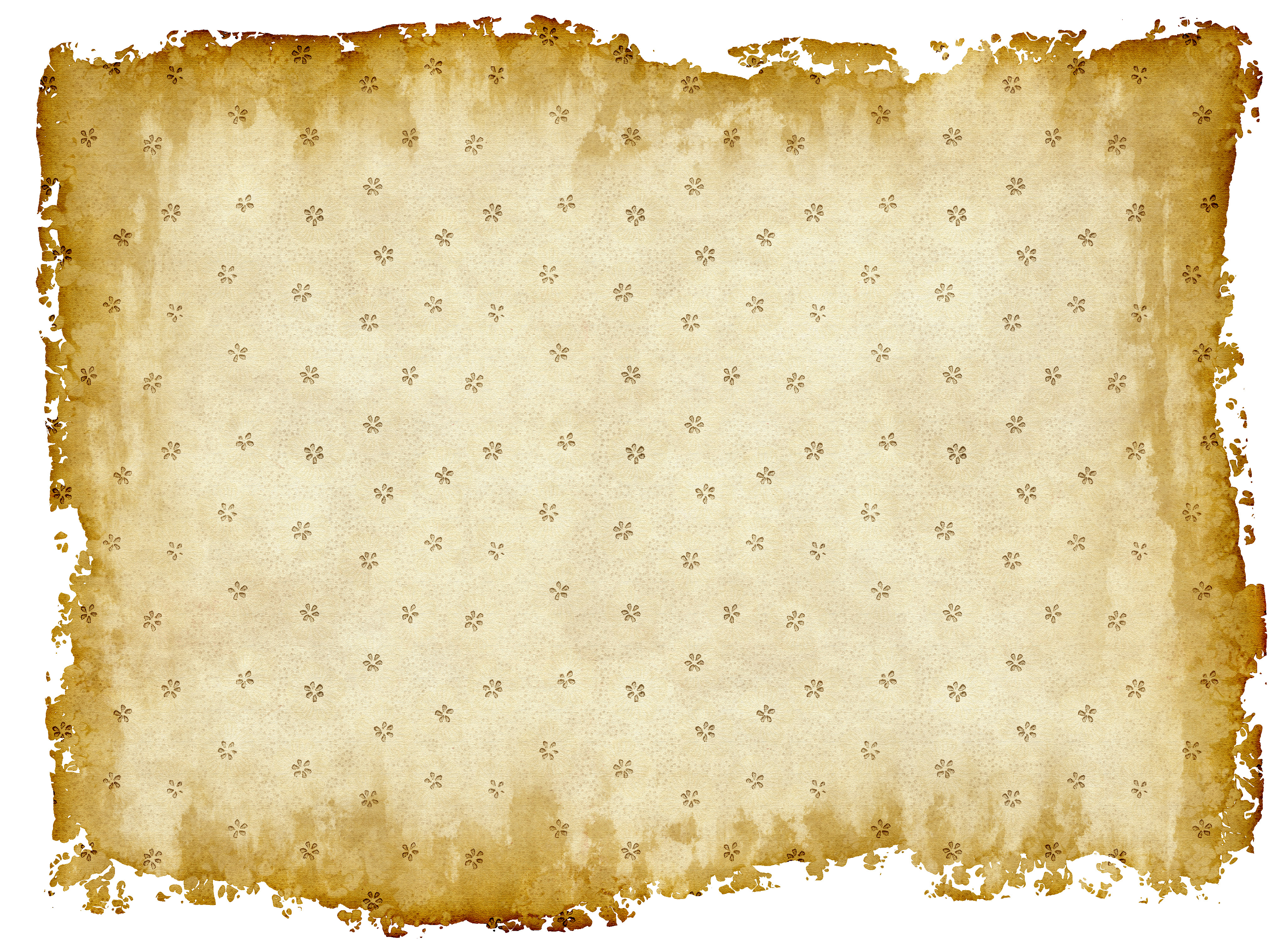 Brown Paper Texture Or Parchment Paper With Ornamental Border Edge