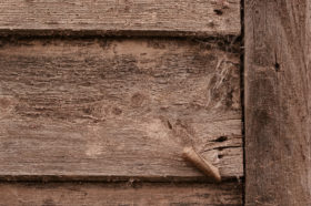 photo of the edge of an old wooden wall background texture