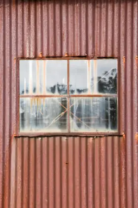 background texture photo of a metal shed wall