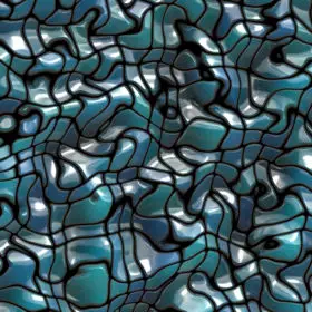 generated image of glass or plastic forming an ocean like jigsaw
