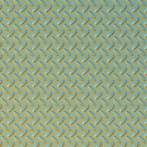 a large sheet of green and gold reflective diamond or tread plate