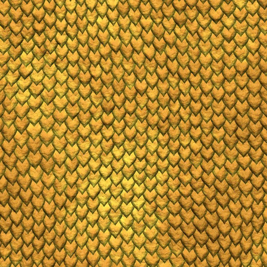 Four Dragon Scale Background Textures - Yellow