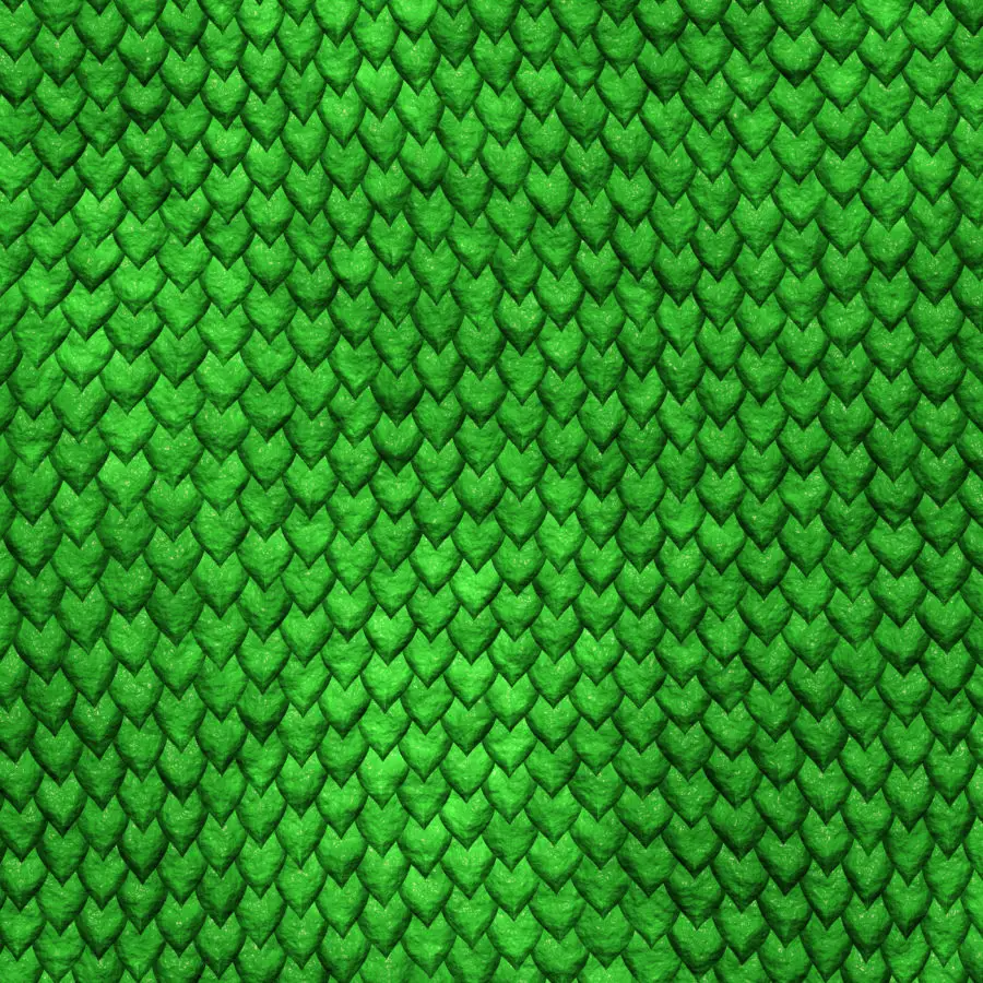 Four Dragon Scale Background Textures - Green