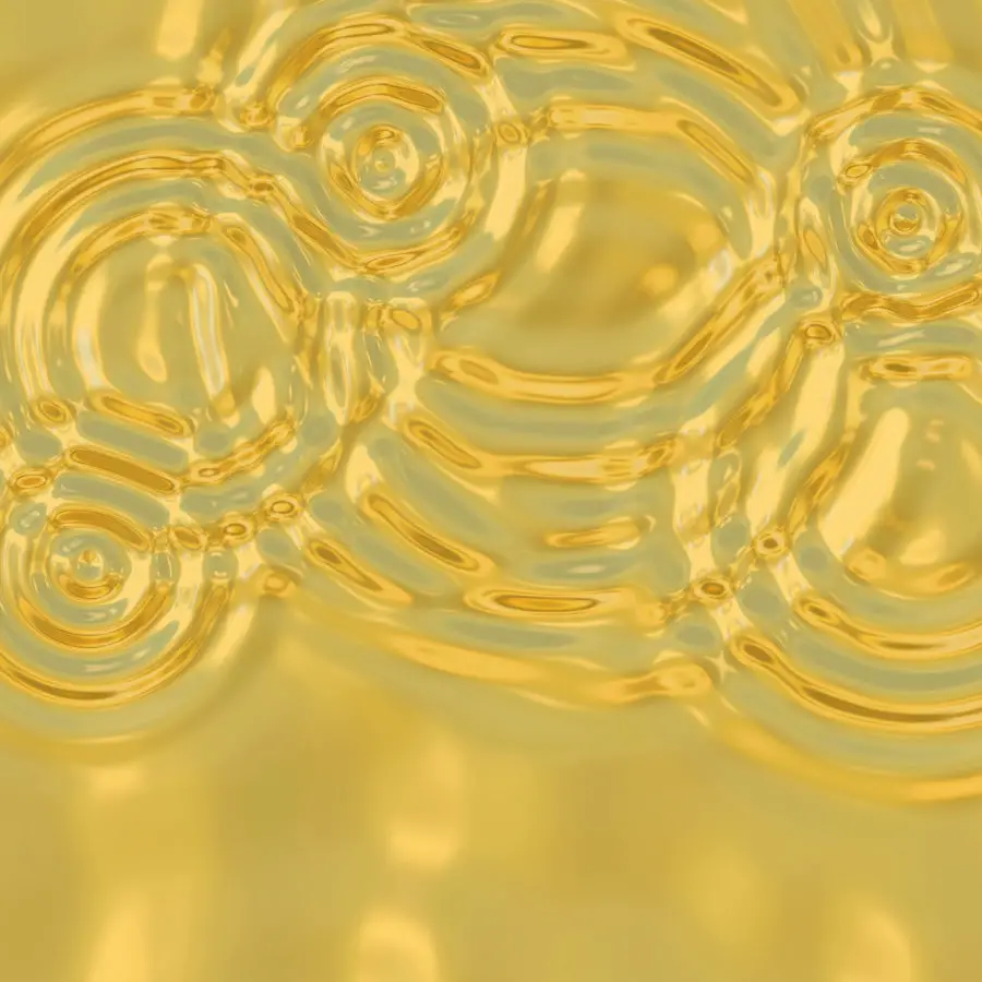 a very large illustration of ripples in molten gold metal