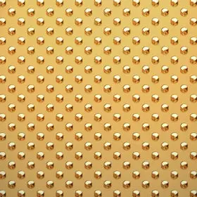 Rivets in gold metal background image