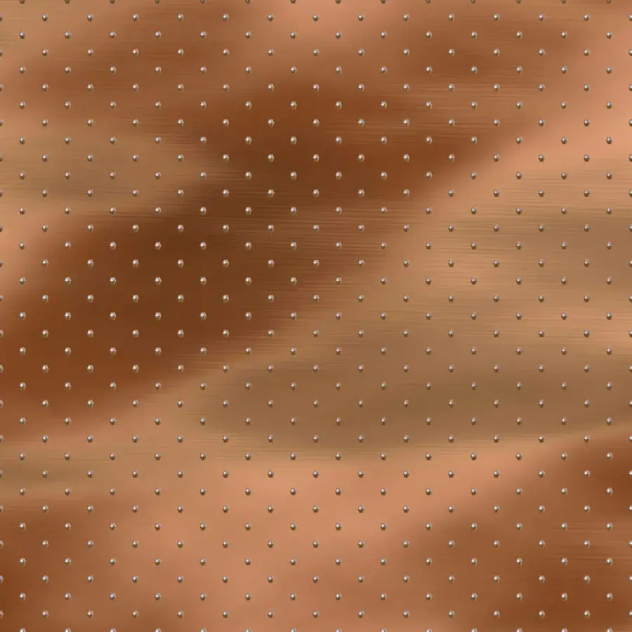 large copper metal background with small stars texture