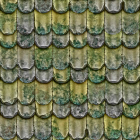generated background of roof tiles in a row