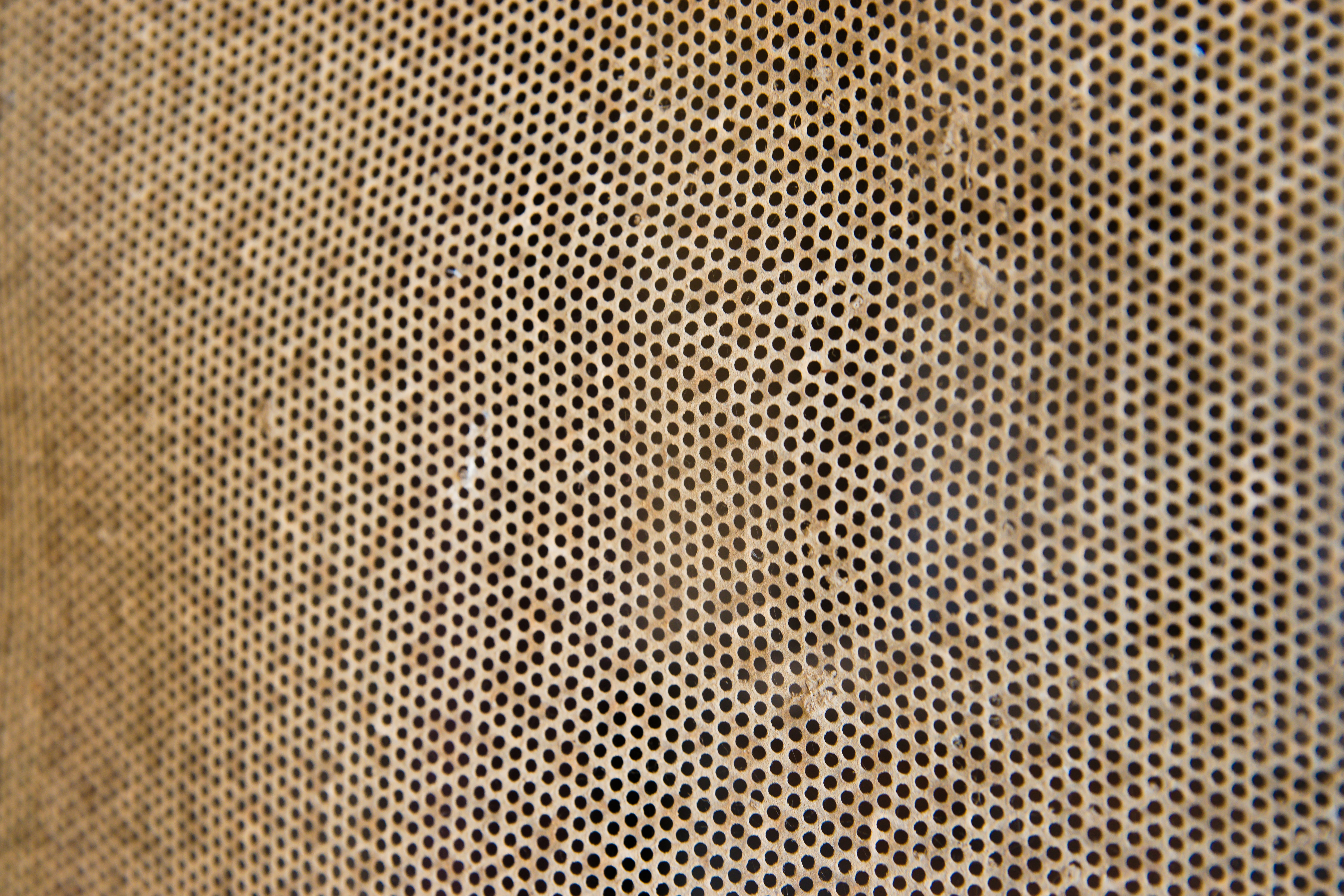 White metal mesh screen texture and seamless background Stock