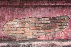 brick grunge background of a red wall