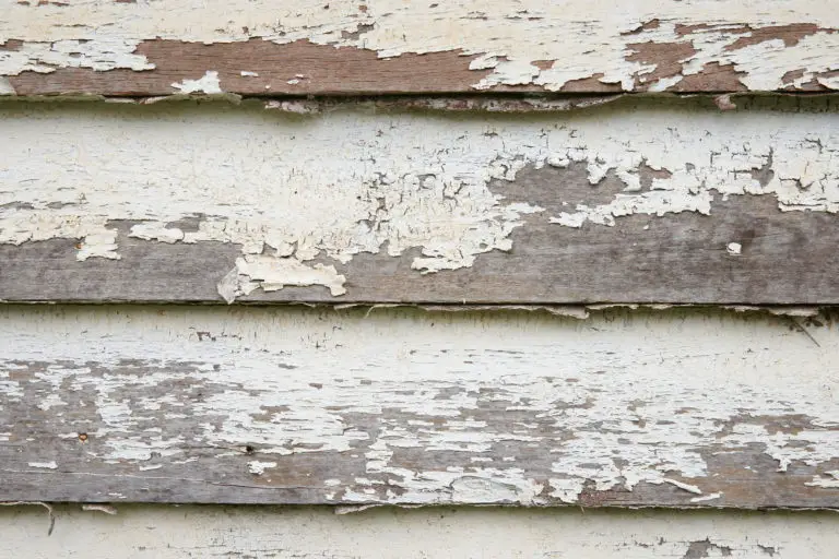 Three closeups of peeling paint on wooden wall textures