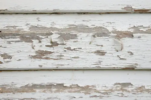 closeup of an old white wooden wall texture