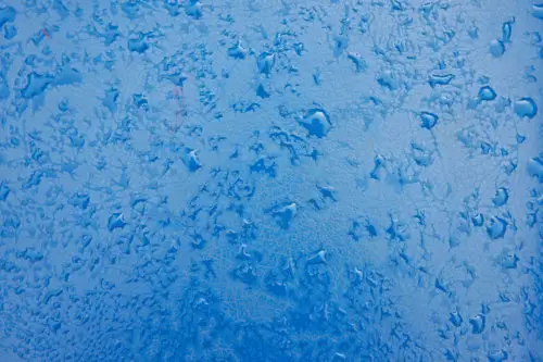 water on blue plastic texture