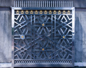 ornate iron gate in Malaysia background
