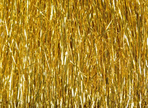 gold tinsel streamer hair texture