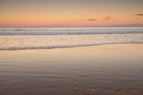 Next free beach sunset at coffs harbour photo