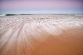 Nice beach sunset at coffs harbour