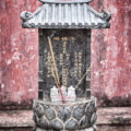 shrine in the jade emporer pagoda in vietnam