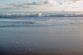 Beach scene background photo
