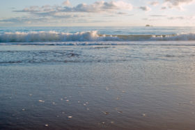 Beach scene background photo