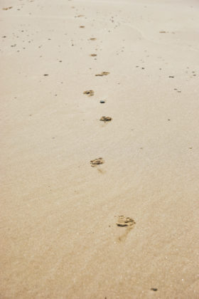 Two more free images of footprints in the sand