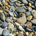 pile of stones at the beach