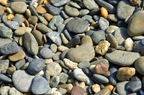 pile of stones at the beach