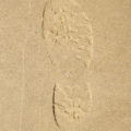 shoe print in sand texture