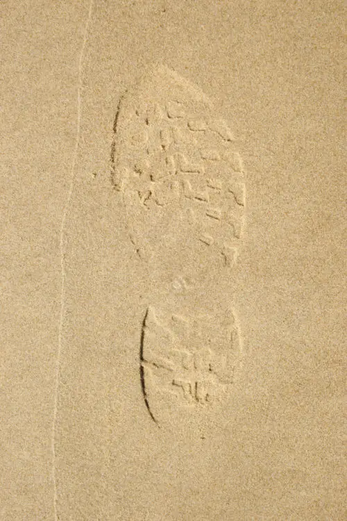 shoe print in sand texture