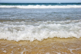 waves at the beach sea background image