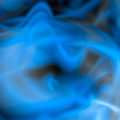 a large blue abstract illustration of swirling underwater colours