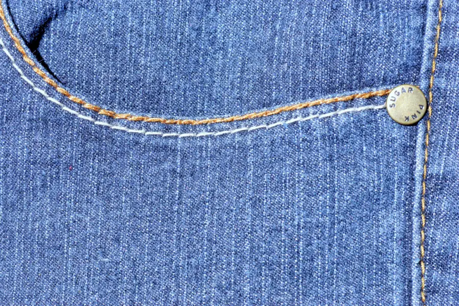 Another blue pocket of some jeans for a denim texture