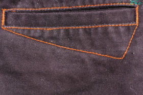 back pocket of brown jean texture