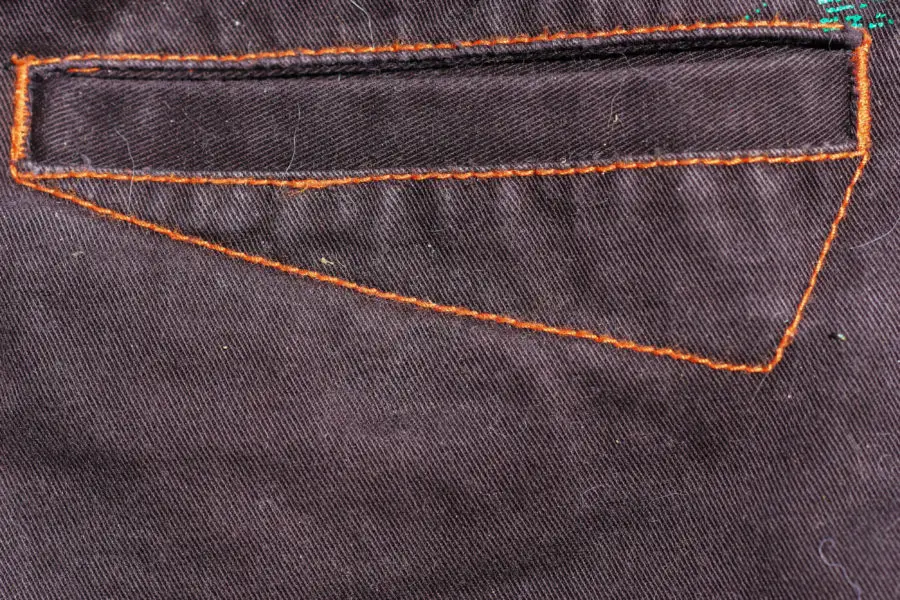 back pocket of brown jean texture