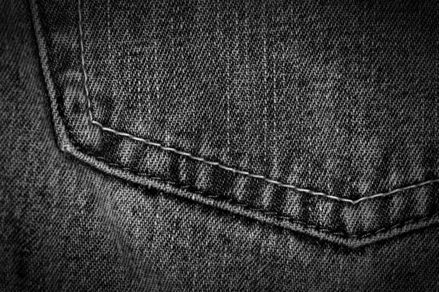 Dark jeans pocket black denim texture