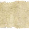 faded floral design on old vintage paper with ripped and torn edges