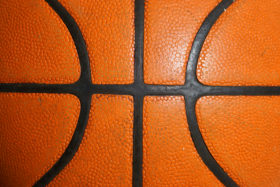 Orange basketball photo for a background image