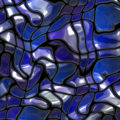 abstract texture of blue glass tiles forming an ocean like jigsaw