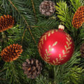 another christmas ball on tree decoration