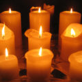 candles at christmas background