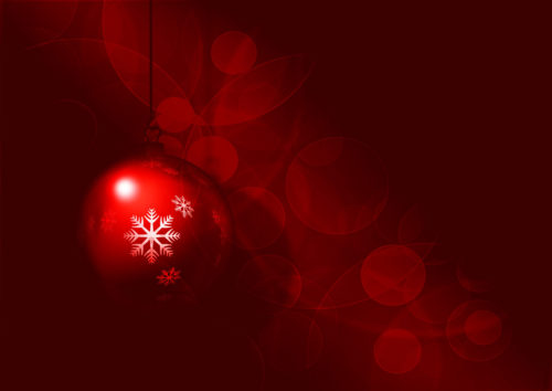 christmas ball or bauble red background