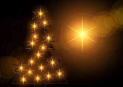 christmas tree stars background image