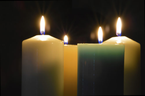 four christmas candles image