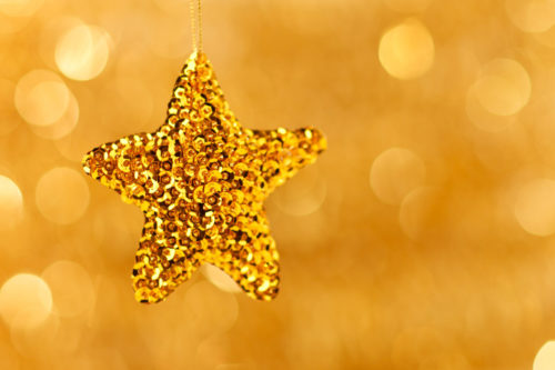 gold hanging star background image