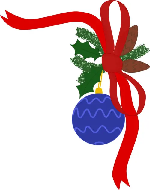 illustration of christmas ball and holly