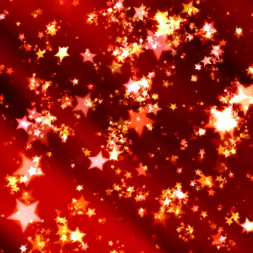lots of bright stars on red background