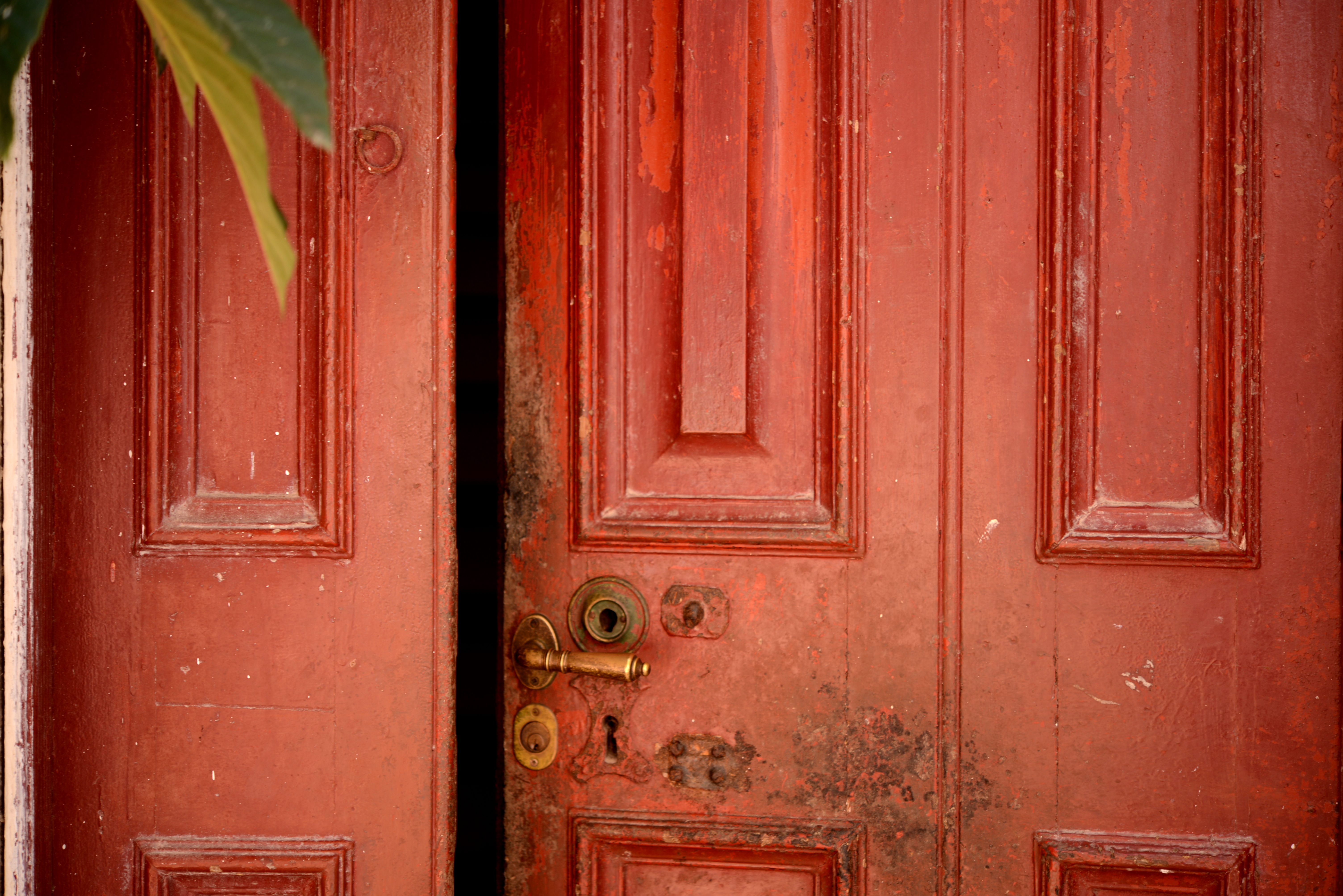 Old Red Door Background Free Stock Photo