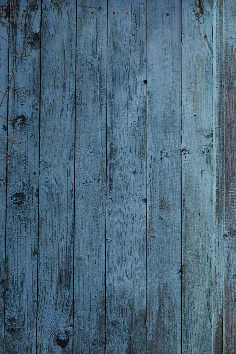 aged blue painted grunge wood texture background 